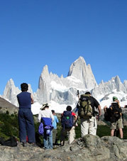Patagonia Adventure Trip: Outdoor travel trekking Patagonia - Hiking at Mount Fitz Roy, Patagonia, Argentina